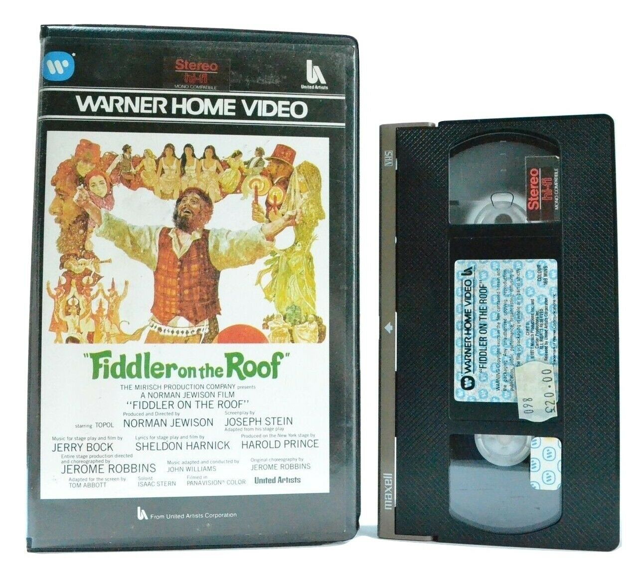 Fiddler On The Roof: Classic Musical (1971) - Large Box - Topol/N.Jewison - VHS-