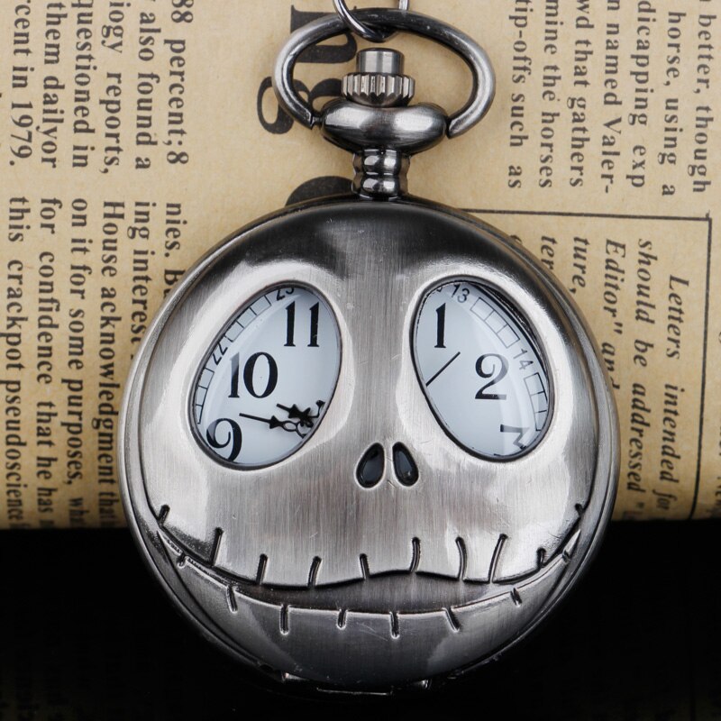 A Nightmare Before Christmas - Romantic Steampunk Film Gift For Men & Women - Quartz Pocket Watch With Chain - Cult Movie Present-CF1170-