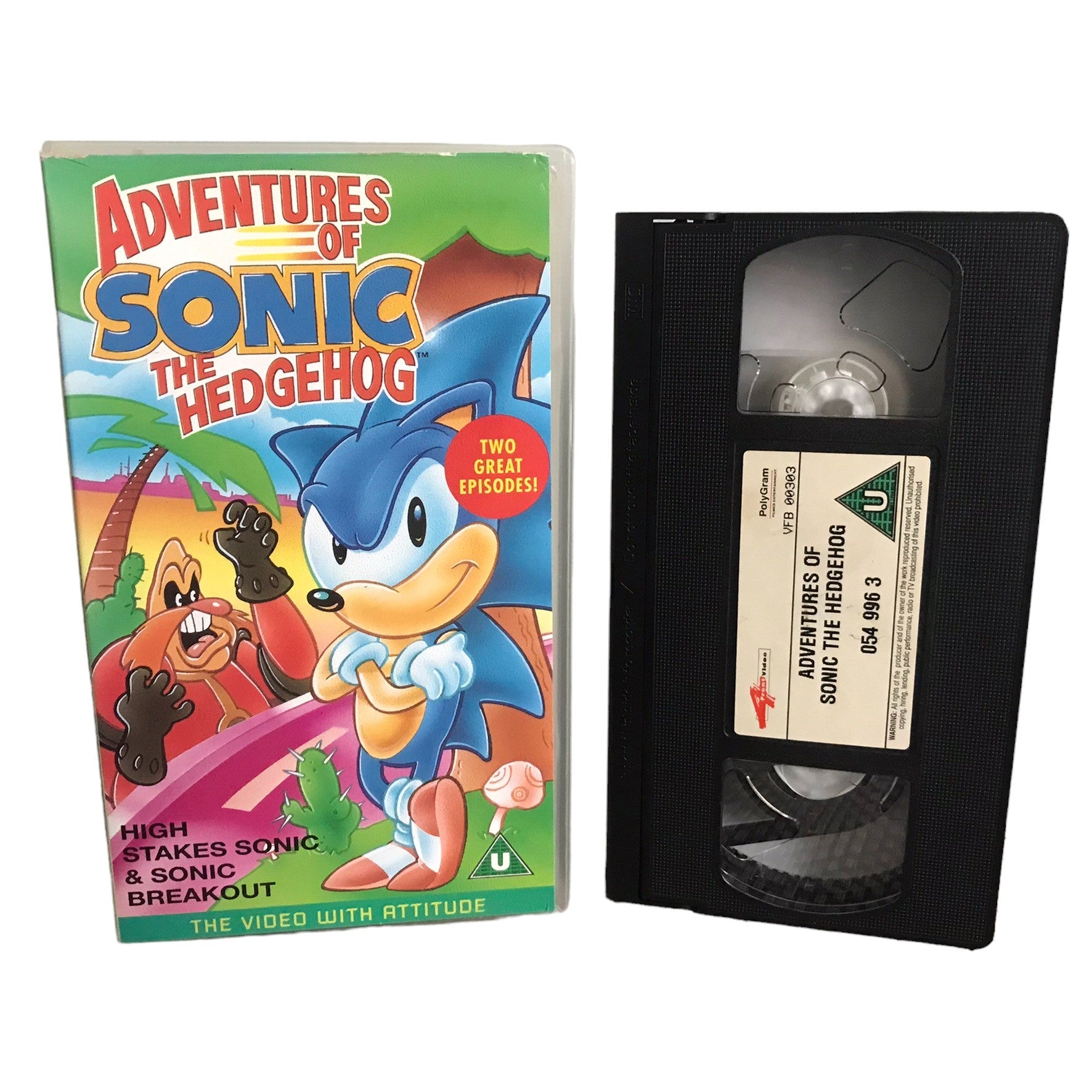 Adventures of Sonic The Hedgehog - Long John Baldry - 4 Front Video - Childrens - Pal - VHS-