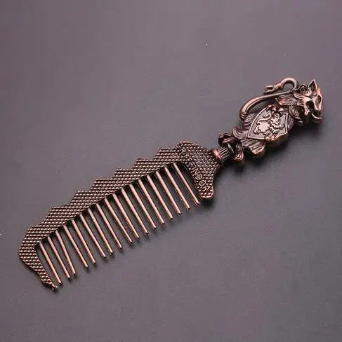 Vintage Metal Comb Potters Style - Harry Potter Hogwarts School Detangle Hair Brush - Stylish Salon Hairdressing Tool-Gryffindor-3-