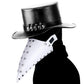 Beak Plague Doctor Halloween Masks - Made of PU for Steam Punks Evening Show Cosplay, Gentleman Hat, Steampunks Masquerade Party Prop,-PBM007WT FH65015BK-One Size-