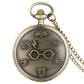 Harry Potter - Magical Details - Steampunk Film Gift For Men & Women - Quartz Pocket Watch With Chain - Cult Movie Present-Retro Bronze-