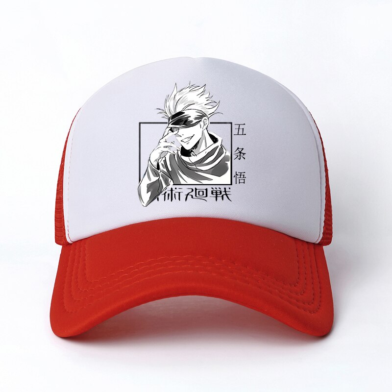 Jujutsu Kaisen - Snapback Baseball Cap - Summer Hat For Men and Women-red-white6101-54-60cm-
