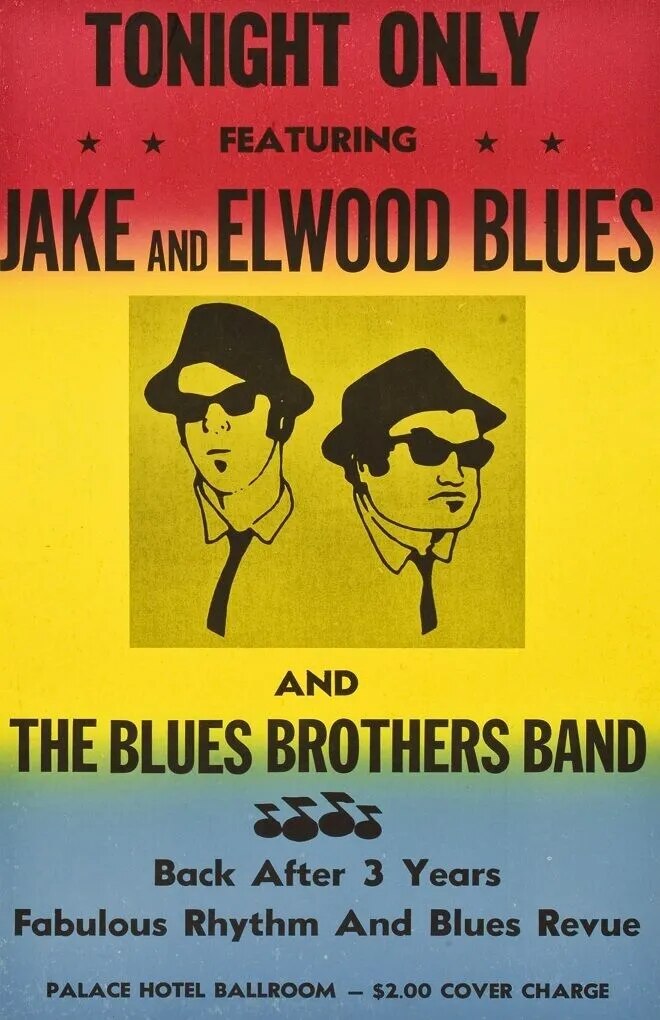 The Blues Brothers - John Belushi And Dan Aykroyd Movie Poster-30x45cm-