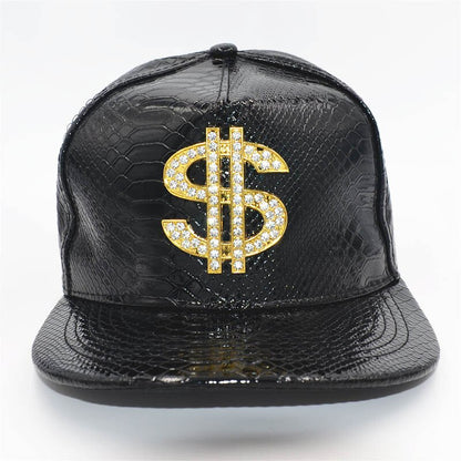 Metal Golden Dollar - Snapback Baseball Cap - Summer Hat For Men and Women-black-adults-