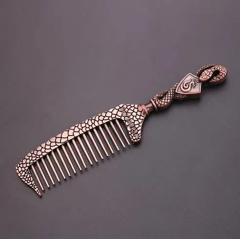 Vintage Metal Comb Potters Style - Harry Potter Hogwarts School Detangle Hair Brush - Stylish Salon Hairdressing Tool-Slytherin-3-