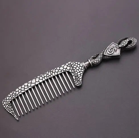 Vintage Metal Comb Potters Style - Harry Potter Hogwarts School Detangle Hair Brush - Stylish Salon Hairdressing Tool-Slytherin-2-