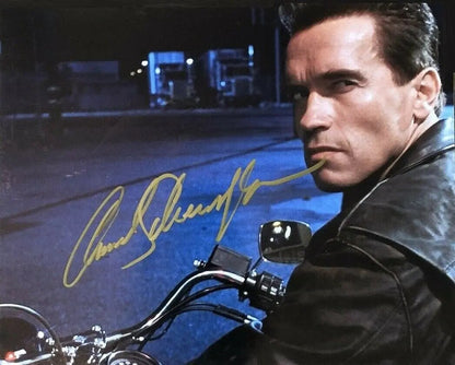Terminator (1984) - Arnold Schwarzenegger Signed Silk Movie Poster-30x45cm-