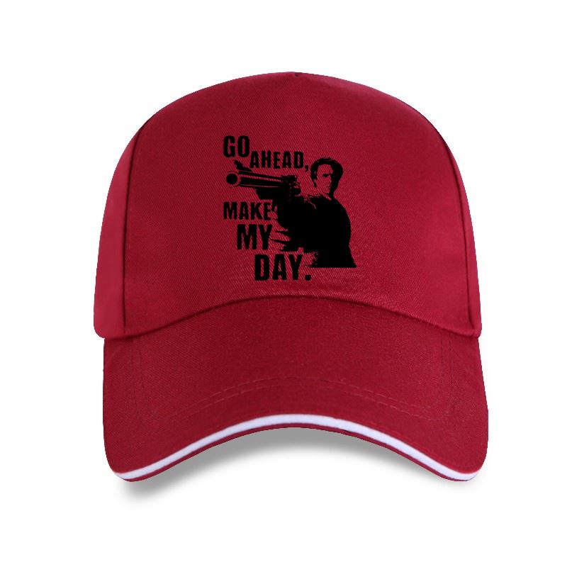 Go Ahead Make My Day! - Snapback Baseball Cap - Summer Hat For Men and Women-P-RedWine-