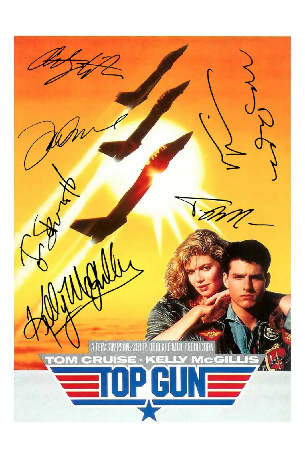 Top Gun - Tom Cruise Signed Silk Movie Poster-30x45cm-