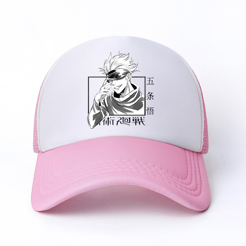 Jujutsu Kaisen - Snapback Baseball Cap - Summer Hat For Men and Women-Pink-white6101-54-60cm-