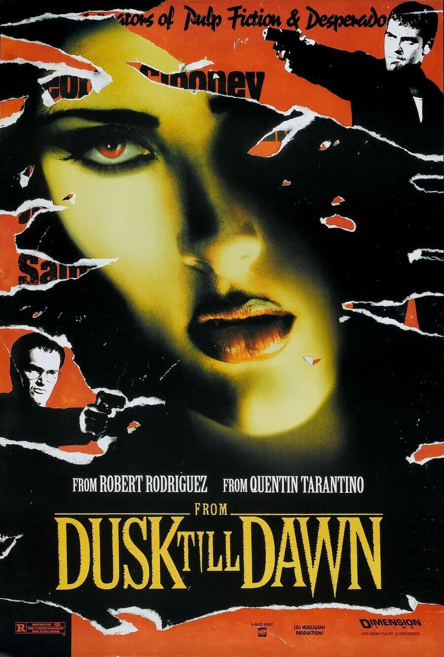 From Dusk Till Dawn - Quentin Tarantino And George Clooney Movie Poster-30x45cm-