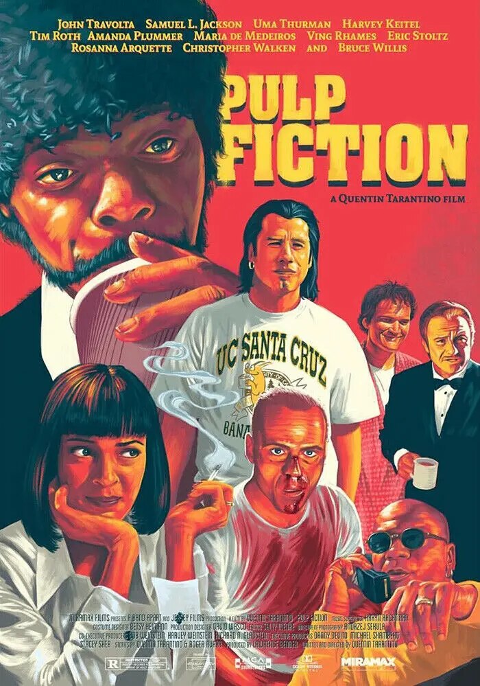Pulp Fiction (1994) - Quentin Tarantino Movie Poster-30x45cm-