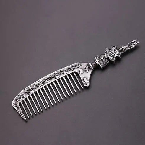 Vintage Metal Comb Potters Style - Harry Potter Hogwarts School Detangle Hair Brush - Stylish Salon Hairdressing Tool-H-2-