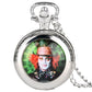 Mad Hatter Alice - Quartz Pocket Watch With Chain - Romantic Steampunk Film Gift For Men & Women - Perfect Cult Movie Present-silver-