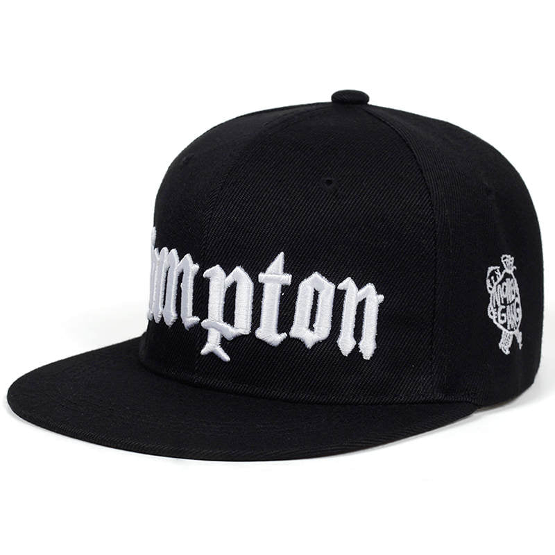 COMPTON Classic Hip-Hop - Snapback Baseball Cap - Summer Hat For Men and Women-Black-54-62cm-