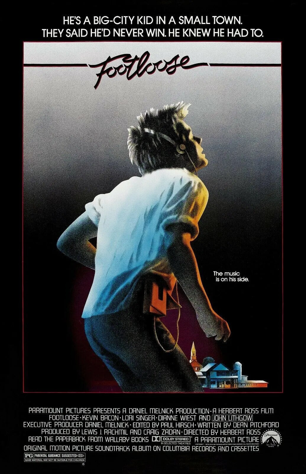 Footloose (1984) - Kevin Bacon Dance Drama Movie Poster-30x45cm-