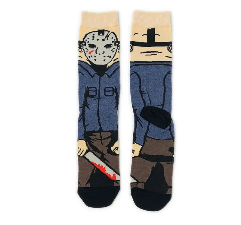 ZF2186 Horror Killers Movie Characters Socks - Unisex Comfortable Fashion - Clown Personality Design-5-
