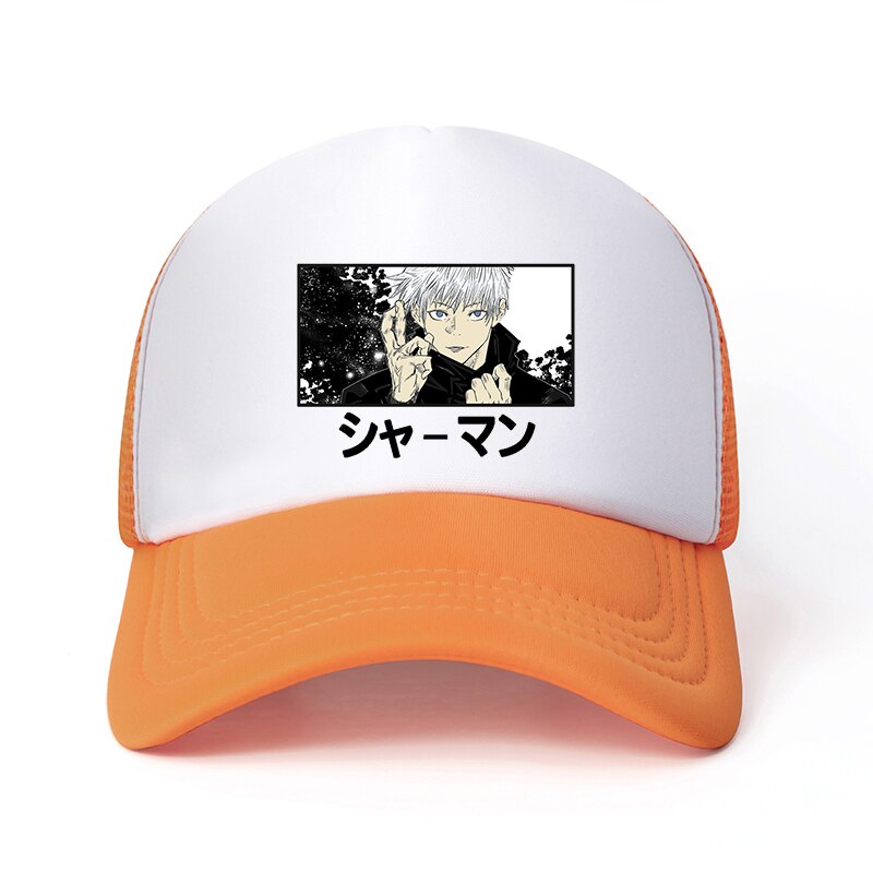 Jujutsu Kaisen - Snapback Baseball Cap - Summer Hat For Men and Women-Orange-white6100-54-60cm-