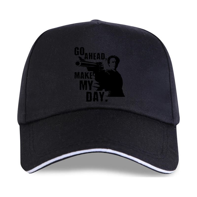 Go Ahead Make My Day! - Snapback Baseball Cap - Summer Hat For Men and Women-P-Black-