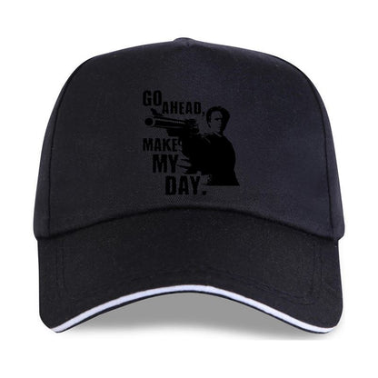 Go Ahead Make My Day! - Snapback Baseball Cap - Summer Hat For Men and Women-P-Black-