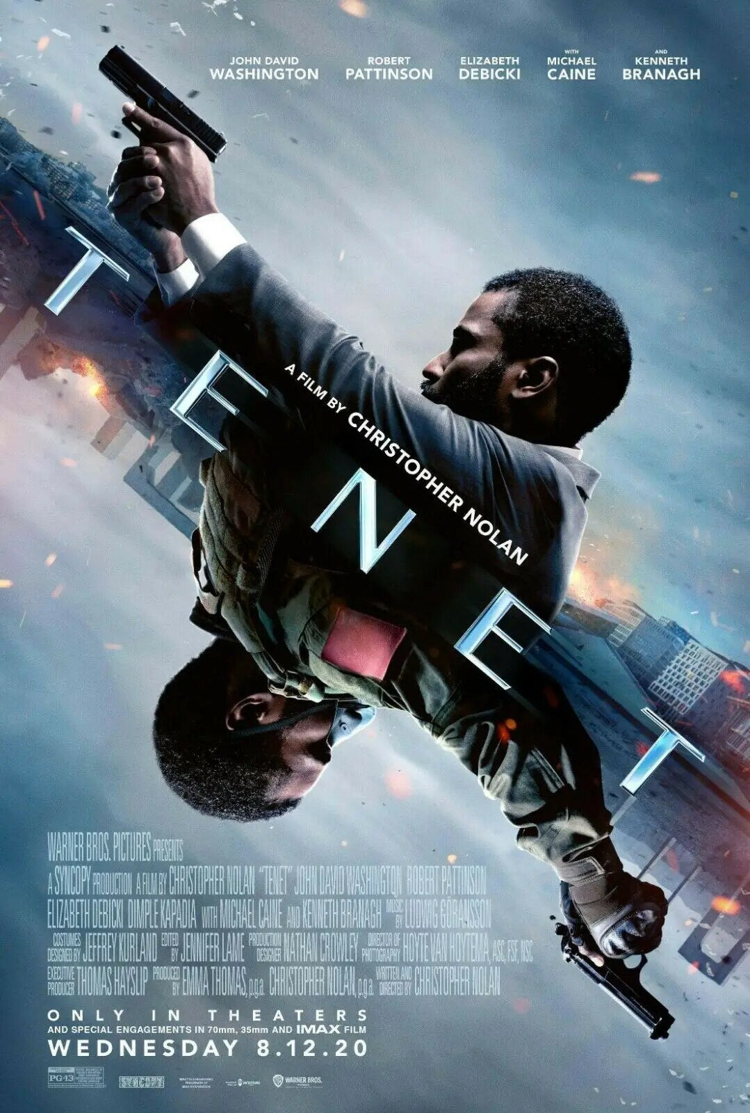 Tenet - Christopher Nolan Action Sci-fi Movie Poster-30x45cm-
