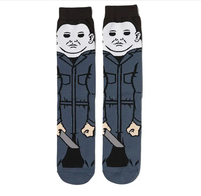 ZF2186 Horror Killers Movie Characters Socks - Unisex Comfortable Fashion - Clown Personality Design-3-