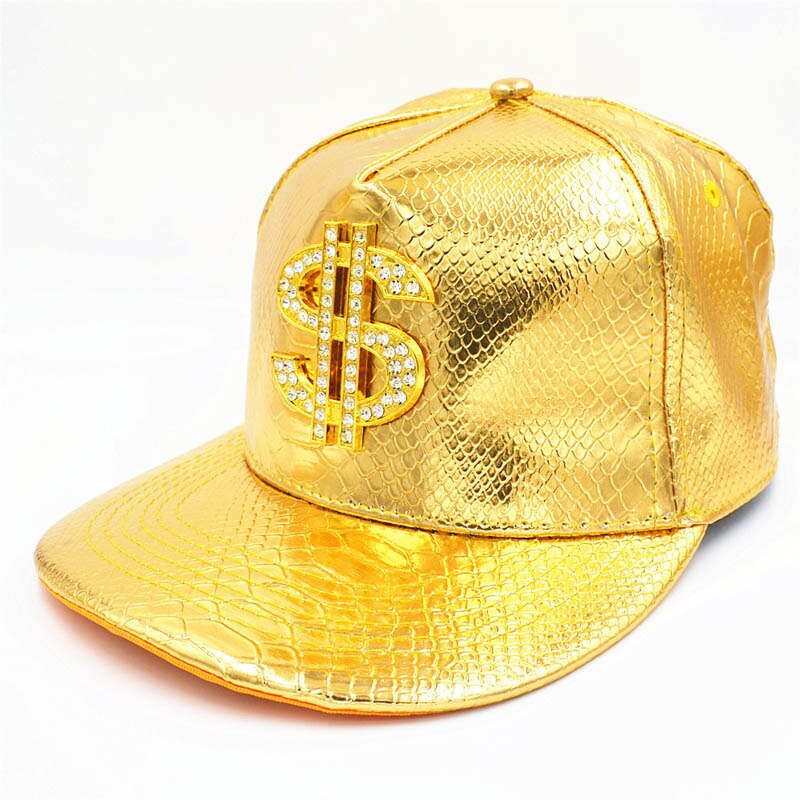Metal Golden Dollar - Snapback Baseball Cap - Summer Hat For Men and Women-