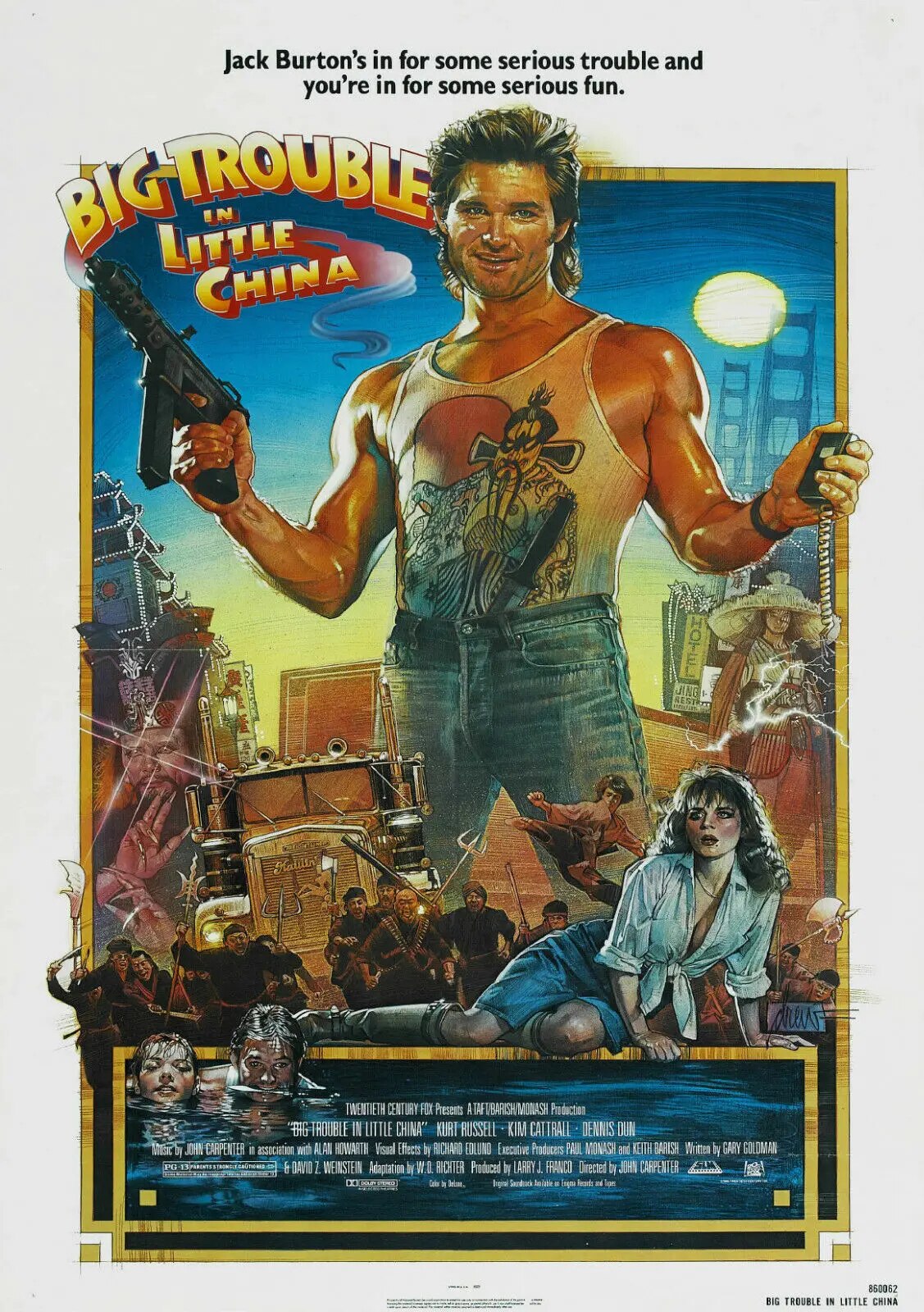 Big Trouble In Little China - Vintage Movie Poster-30x45cm-