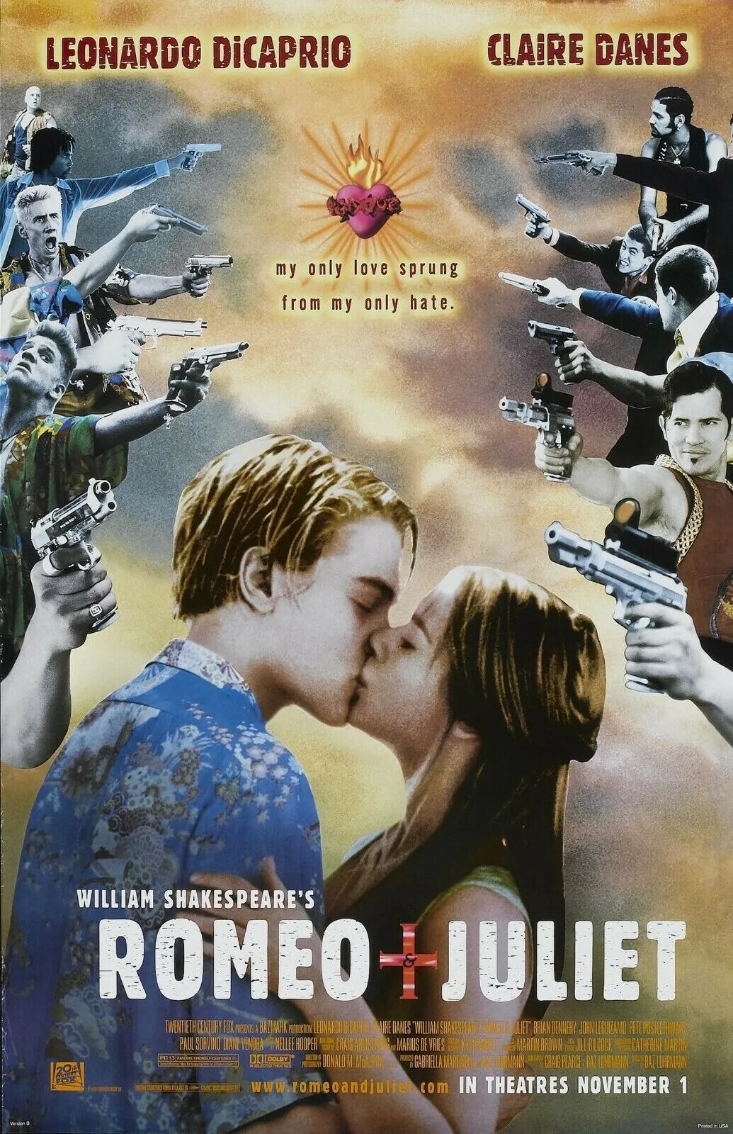 Romeo And Juliet - Leonardo Dicaprio And Claire Danes Movie Poster-30x45cm-