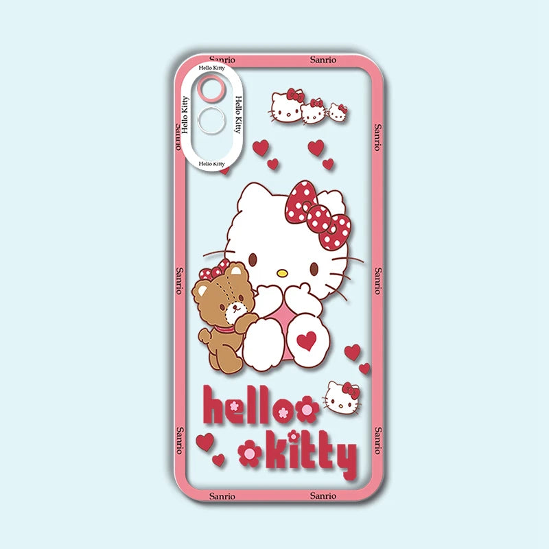 Cinnamoroll | Hello Kitty Cover For Redmi 9A 9AT Phone Case - Cartoon Transparent Soft Silicone Coque - For Redmi9A 9 AT - Shell kuromi Bags - Xiaomi Redmi 9A - Anime Fan Gift-Msanlo01-Redmi 9A-
