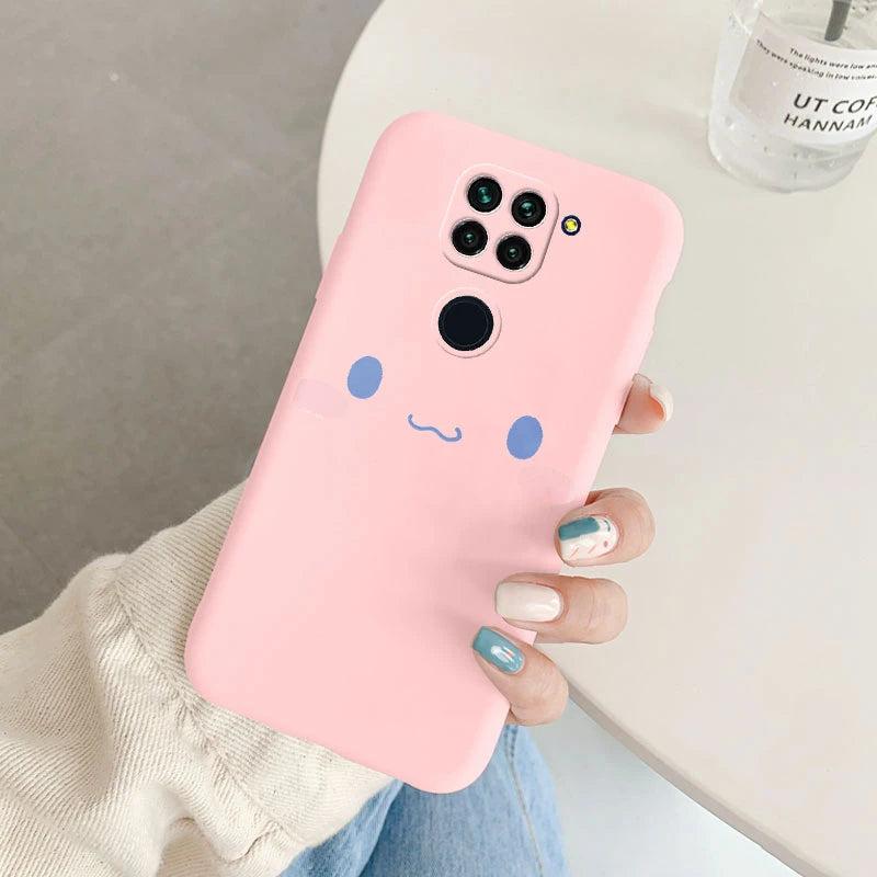 Cute Cartoon Kuromi Melody Cinnamoroll Phone Case - Anti-drop Cases - Xiaomi Redmi Note 9 Back Cover - Girl Boys for Redmi Note 9 - Xiaomi Redmi Note 9 - Anime Fan Gift-Kqf-sanlo35-Redmi Note 9-