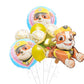 1Set Cartoon Paw Patrol Ryder Birthday Decoration - Aluminum Film Balloon Set Dog Chase Skye Marshall - Party Supplies Children Toys-Yellow 10pcs-