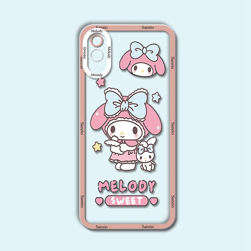 Cinnamoroll | Hello Kitty Cover For Redmi 9A 9AT Phone Case - Cartoon Transparent Soft Silicone Coque - For Redmi9A 9 AT - Shell kuromi Bags - Xiaomi Redmi 9A - Anime Fan Gift-Msanlo56-Redmi 9A-