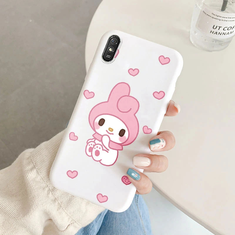 Cute Cartoon Phone Case - Anti-drop Soft Kuromi Melody Cinnamoroll Case - Xiaomi Redmi 9A 9AT Back Cover - Girl Boys for Redmi 9a - Xiaomi Redmi 9A - Anime Fan Gift-Kba-sanlo81-Redmi 9A-