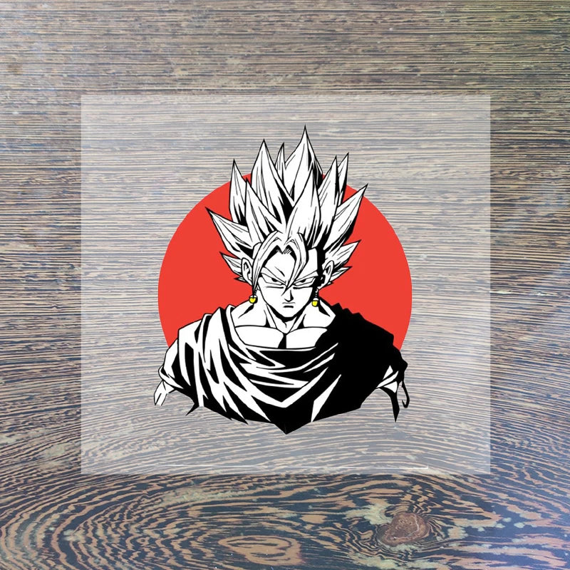 Dragon Ball Clothes Sticker Son Goku Patches Cartoon Anime Iron on Clothing Patches Heart Transfer Applique Hot Thermal Sticker-QLZ182-5-8cm-