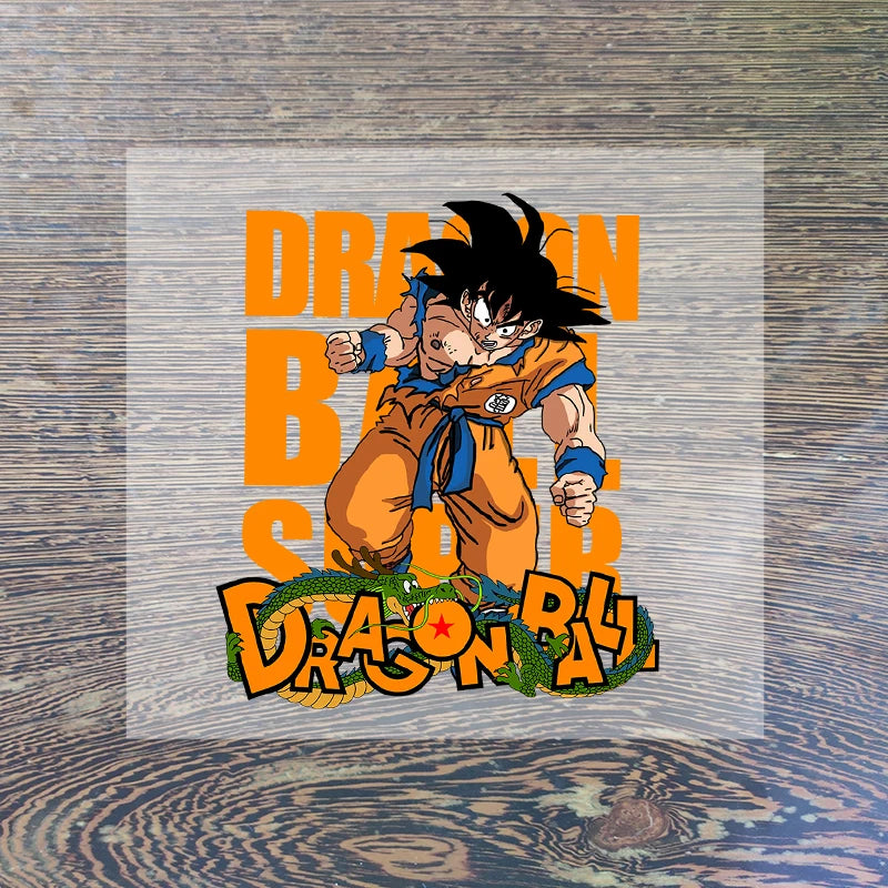 Dragon Ball Clothes Sticker Son Goku Patches Cartoon Anime Iron on Clothing Patches Heart Transfer Applique Hot Thermal Sticker-QLZ173-5-8cm-