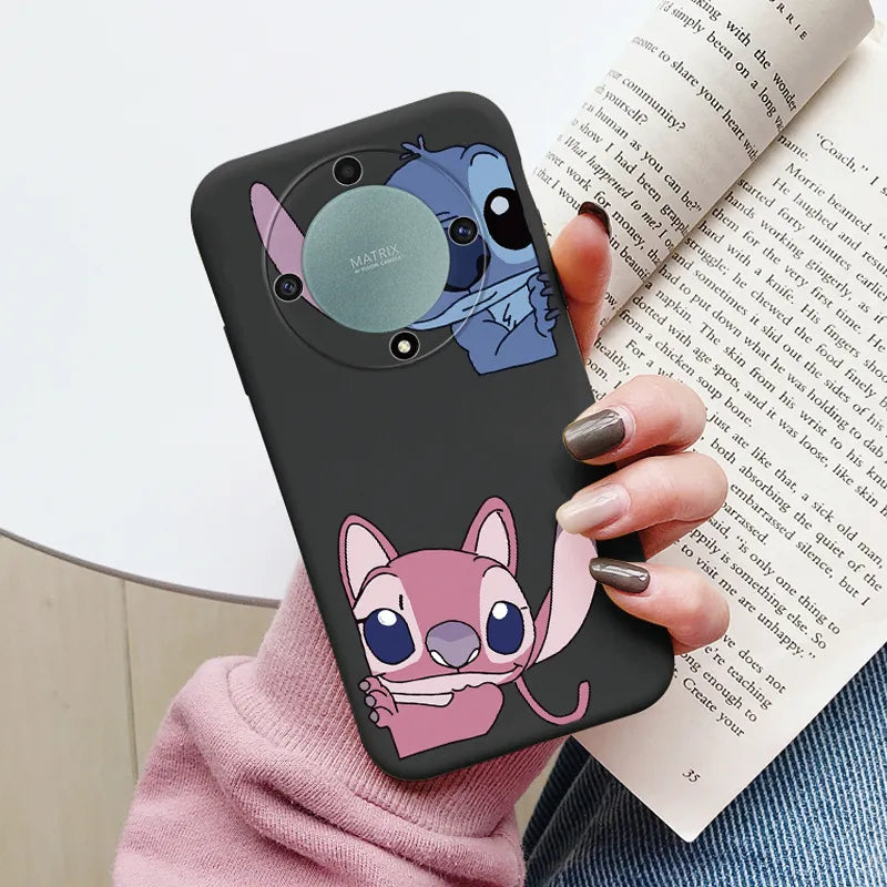 Angel Stitch Lilo Case - Soft Silicone Cartoon Anime Shell - For Honor Magic 5 Lite - Honor X9a Magic5 Lite 5G Phone Cover - All Honor Models - Anime Fan Gift-Khe-dsnrw277-Honor X9a 5G-