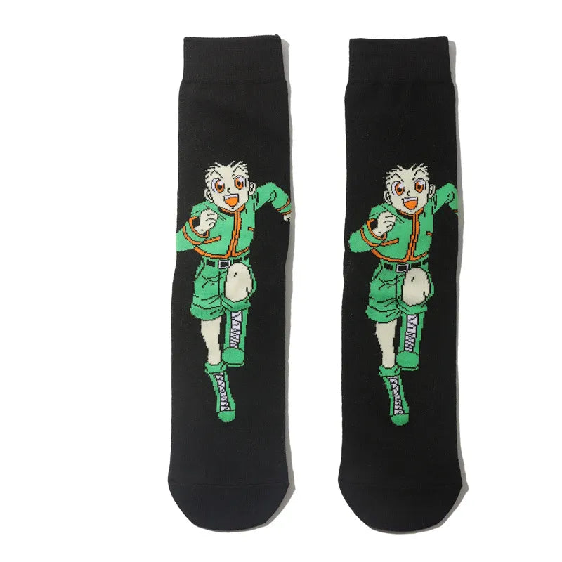 One Piece Socks Luffy Roronoa Zoro Ace Cartoon Socks Pure Cotton Male Fashion Trend Tube Socks Adult Sports Socks Direct Selling-G-38-46-