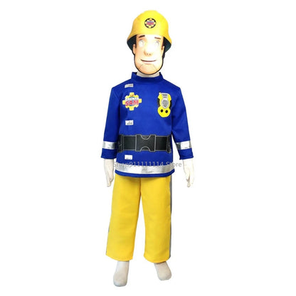 Sam Fireman Kids Cosplay Costumes - Children's Fancy Dress for Christmas Boy and Girl, Children's Carnival with Top Pants, Mask, and Purim Party Gift-Y197-110cm-
