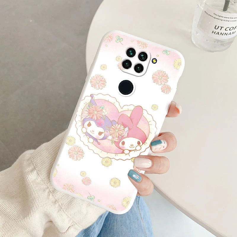 Cute Cartoon Kuromi Melody Cinnamoroll Phone Case - Anti-drop Cases - Xiaomi Redmi Note 9 Back Cover - Girl Boys for Redmi Note 9 - Xiaomi Redmi Note 9 - Anime Fan Gift-Kba-sanlo132-Redmi Note 9-