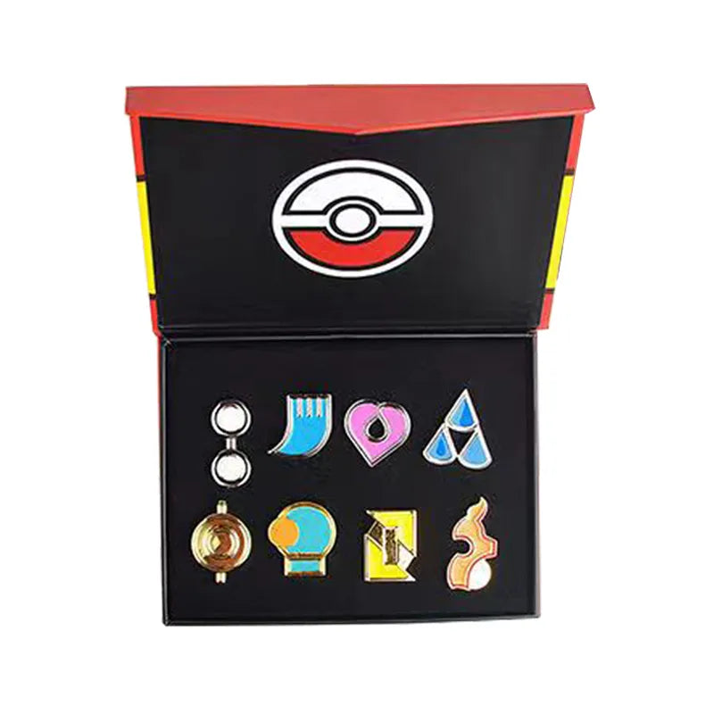 Pokemon Gym Badges Collection - Kanto Johto Hoenn Sinnoh Pins Brooches - Unique Pocket Monster Gift-C-