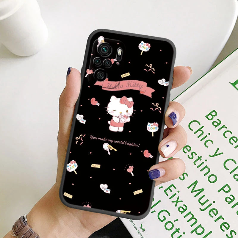 Kuromi Rabbit Kawai Cartoon Anime Soft Phone Cover - For Poco M5S PocoM5S Case - Bumper Sanrio Cinnamonroll - For Poco M5 S - Xiaomi Poco M5S - Anime Fan Gift-Khe-sanlo134-Poco M5S-
