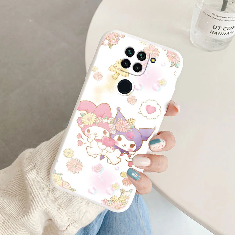 Cute Cartoon Kuromi Melody Cinnamoroll Phone Case - Anti-drop Cases - Xiaomi Redmi Note 9 Back Cover - Girl Boys for Redmi Note 9 - Xiaomi Redmi Note 9 - Anime Fan Gift-Kba-sanlo131-Redmi Note 9-