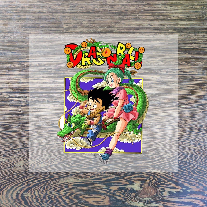 Dragon Ball Clothes Sticker Son Goku Patches Cartoon Anime Iron on Clothing Patches Heart Transfer Applique Hot Thermal Sticker-QLZ183-5-8cm-