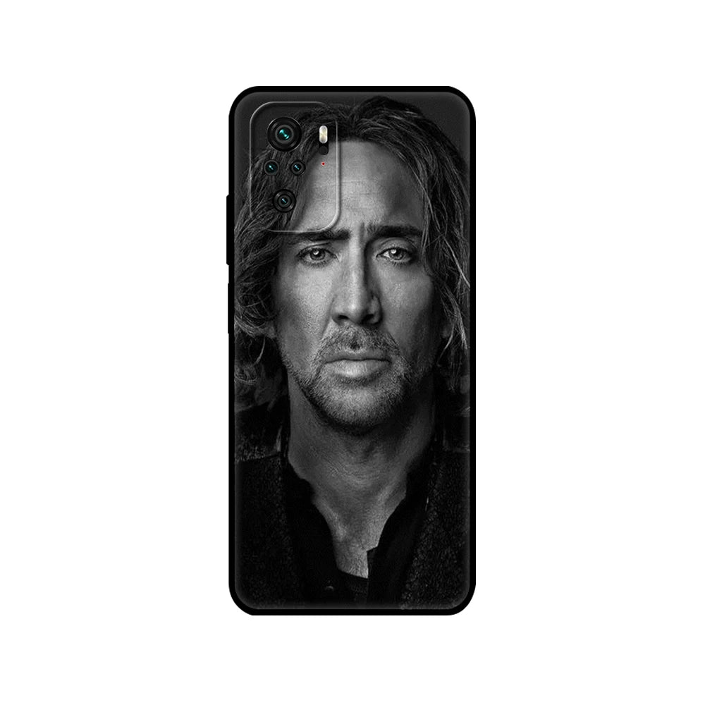 Nicolas Cage Tribute - Xiaomi Redmi Phone Case - Fits 9T, Note 9T, Note 10 5G, 4G Pro, 10S - Black TPU Material.-92622-For Xiaomi Redmi 9T-