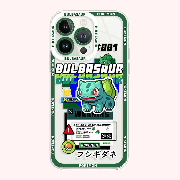 Pokemon Mewtwo Bulbasaur Transparent Phone Case - Angel Eyes Cover - iPhone 14 13 12 11 Mini XS XR X Pro MAX 8 7 6 Plus SE - All iPhone Models - Anime Fan Gift-YZA11TAngel03-for iPhone 6 6S-