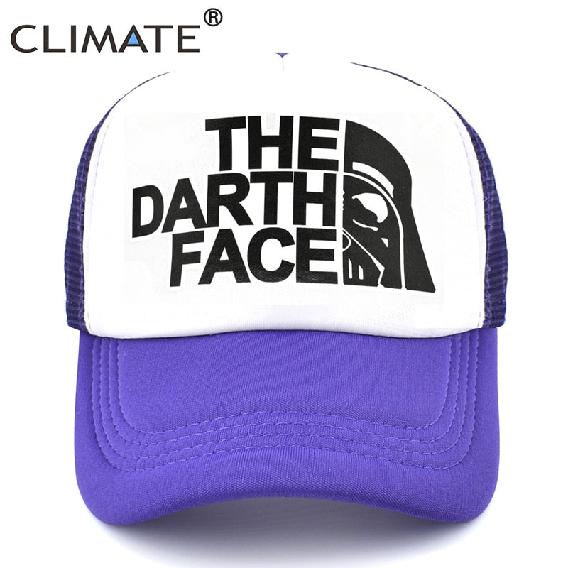 Darth Trucker - Ultimate Trucker - Snapback Baseball Cap - Summer Hat For Men and Women-purple white-Kid 52to55cm Head-