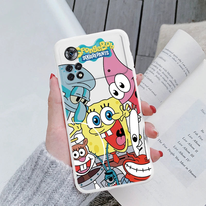 Sponge Bob Square Pants Patrick Star Phone Case - Soft Silicone Coque - For Xiaomi POCOM5S M5 S - PocoM5 S Fundas Bag - Xiaomi Poco M5S - Cartoon lover gift-Kba-hmbb23-POCO X4 Pro 5G-