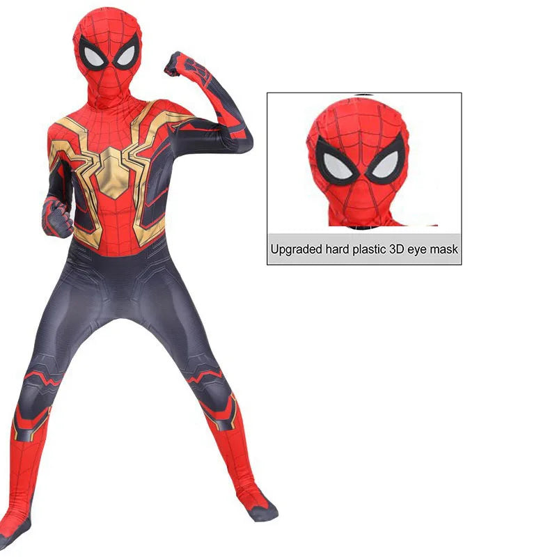 Spiderman Cotume Cosplay Spider Man Far From Home Child's SpiderMan Fabric Mask Red/Black-SBN04-100-Spider-Man